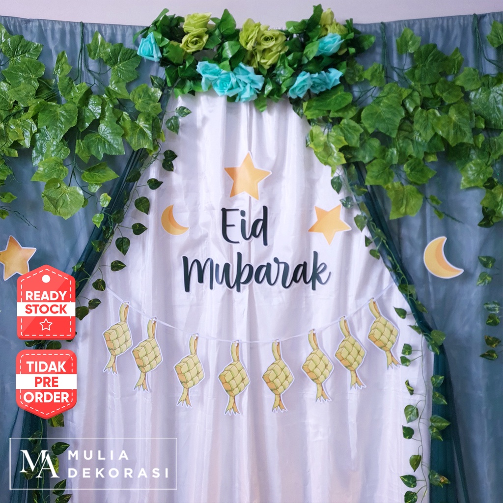 Dekorasi Lebaran Set Murah Eid Mubarak Photobooth Decoration Idul Fitri