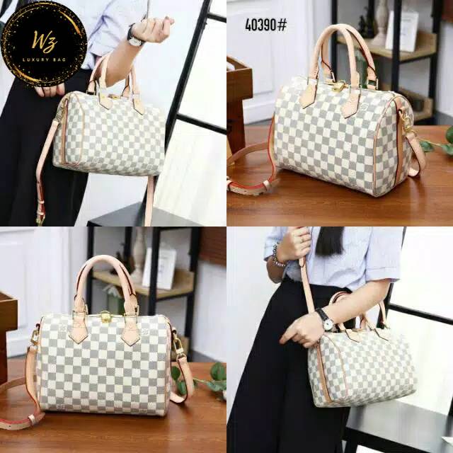 FREE BOX & PAPERBAG KOMPLIT / LV BANDOULIERE SPEEDY BRANDED PREMIUM BATAM | TAS LV SPEEDY MEDIUM UK.