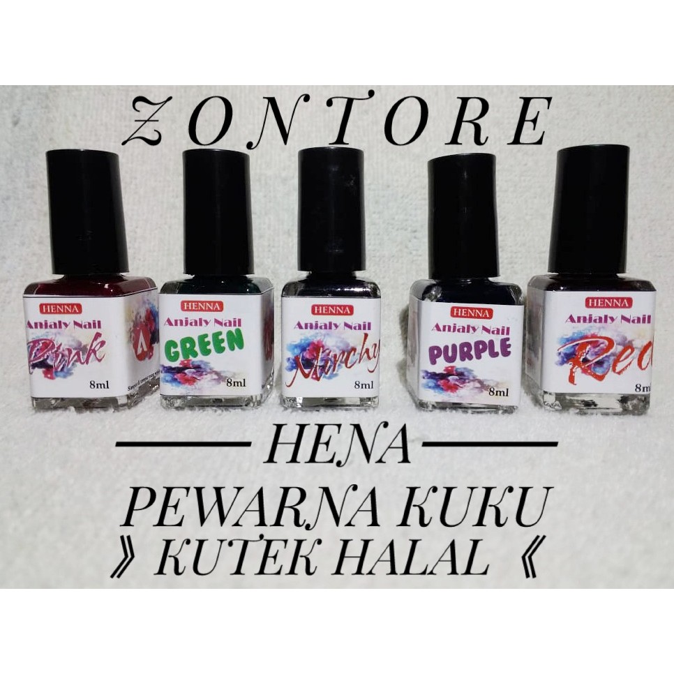 Best seller terbaru ANJALY NAIL HENNA pacar kuku kutek halal berbahan hena