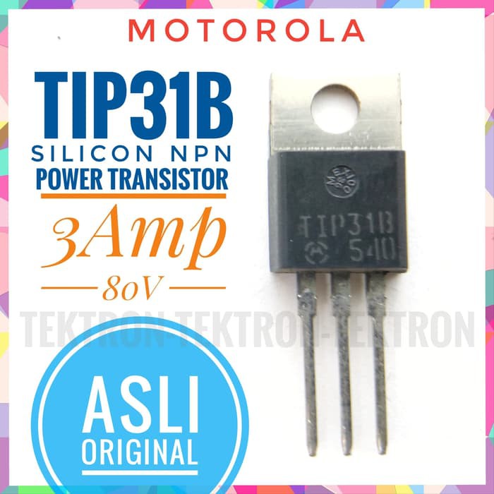 Motorola TIP31B Silicon NPN Power Transistor 3A 80V asli original TIP31