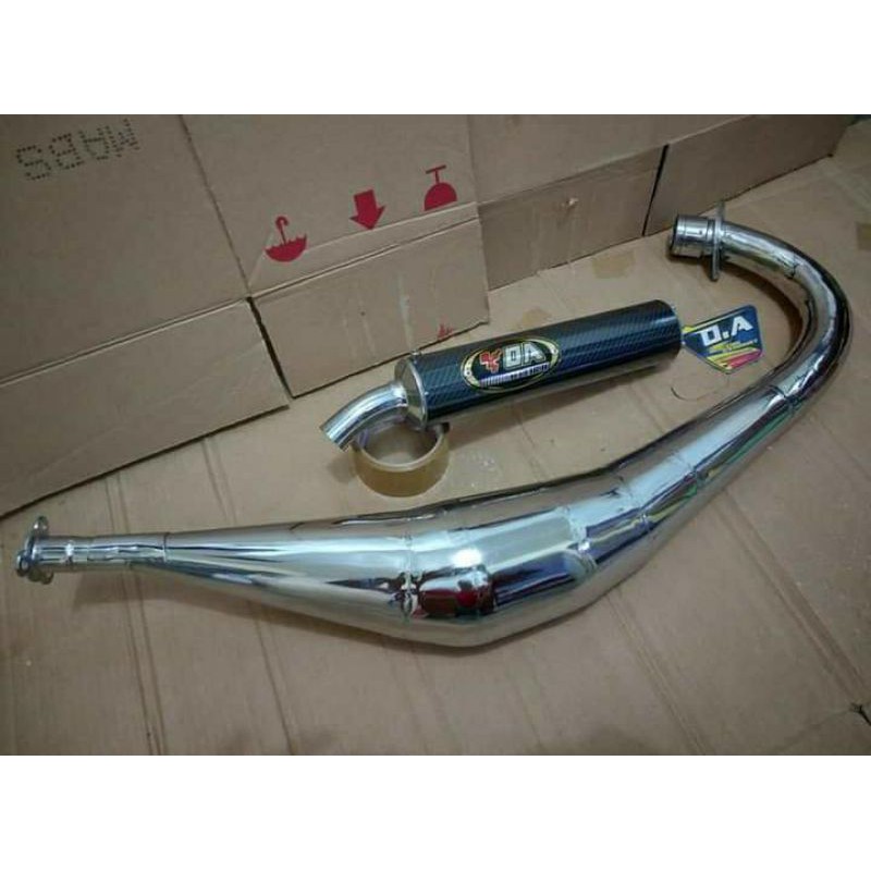 knalpot RGR150 kolong samping crom karbon