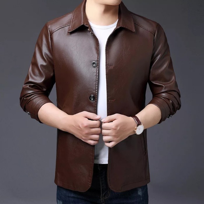 jaket kulit pria kualitas lembut dan halus/ jaket kulit asli semi jas/jaket kulit original semi blaz