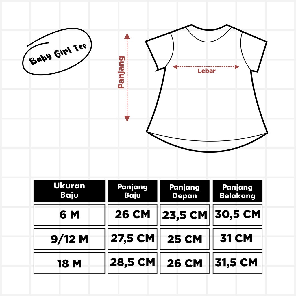 Bearhug Atasan Bayi Perempuan XAD6 Premium Printing Spandek Pink Color 6-18M-8