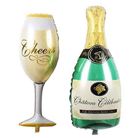 Balon Foil Botol Besar/ Wine/ Celebrate/ Age to perfection/ bottlle hijau Jumbo