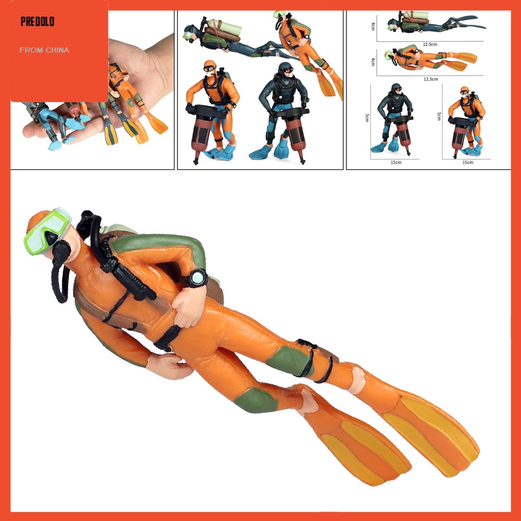 [In Stock] Realistic Miniature Diver Figure Diving Ornaments Aquarium Decor Accessories