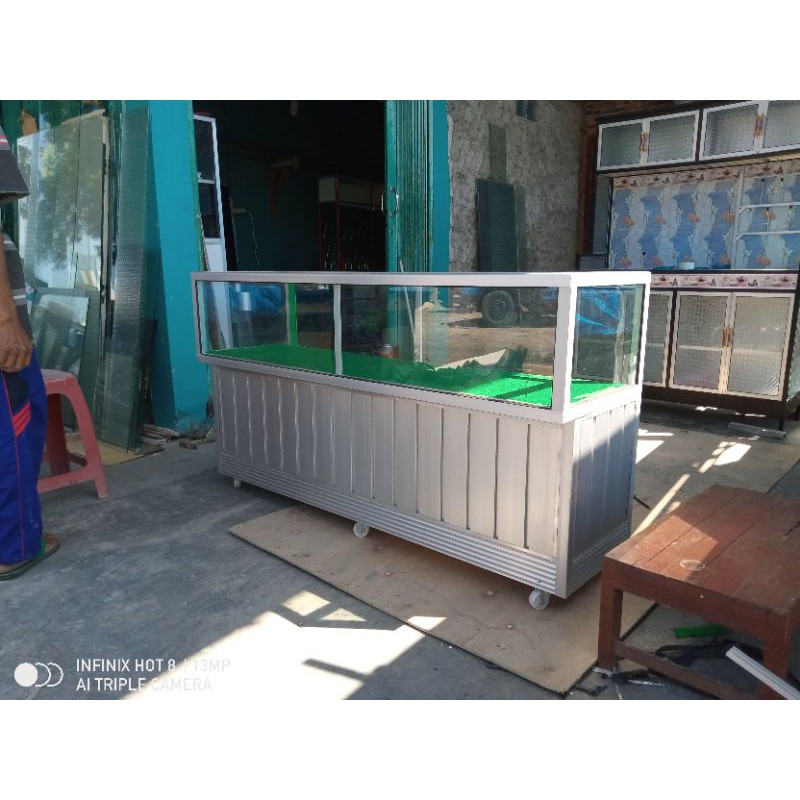 etalase konter/etalase counter etalase kaca buat display