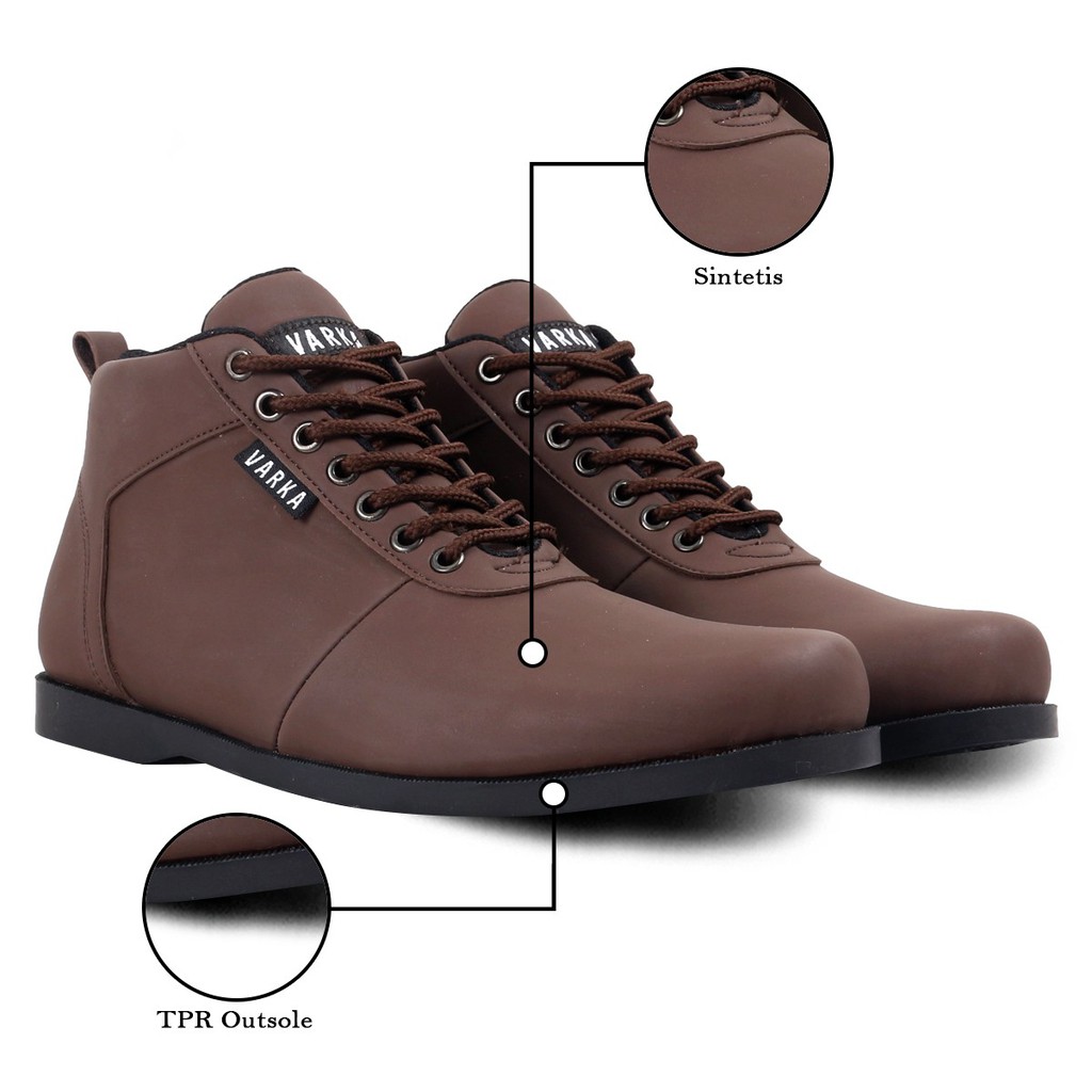 Sepatu Casual Pria V 4287 Brand Varka Sepatu Boots Semi Formal Kuliah Kerja Kantor Murah Berkualitas