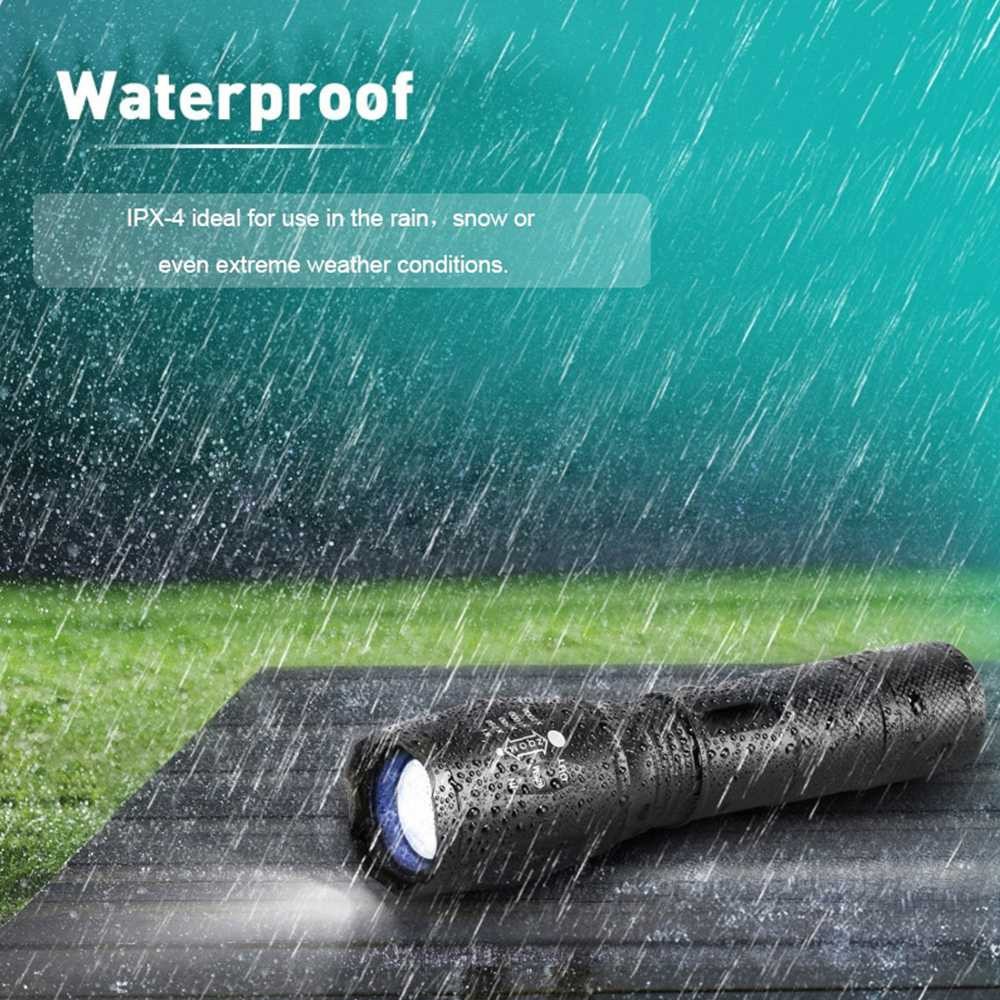 Senter LED USB 10000 Lumens Flashlight Cahaya Terang Murah Flash Light Perlengkapan Outdoor