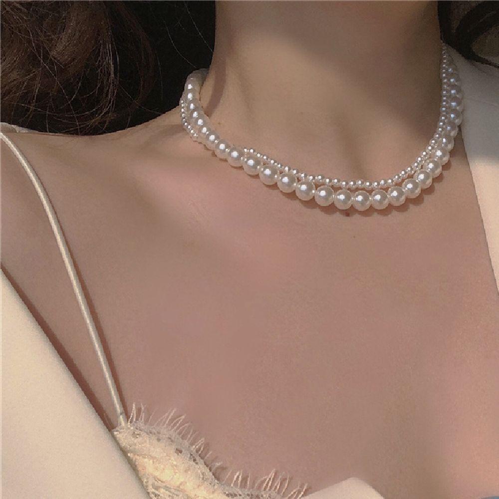 Mxbeauty Kalung Wanita Elegan Vintage Hadiah Pesta Untuk Gadis Temperamen Perhiasan Leher Korea