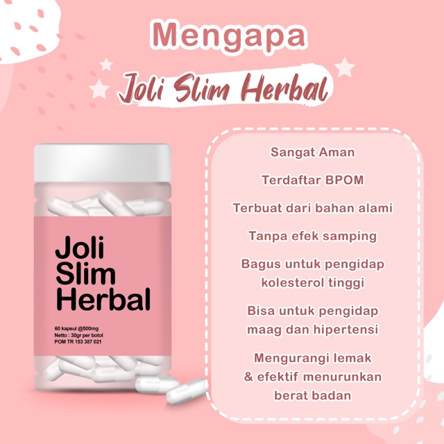 OBAT DIET HERBAL| OBAT DIET BPOM| OBAT DIET AMAN | JOLIE SLIM HERBAL