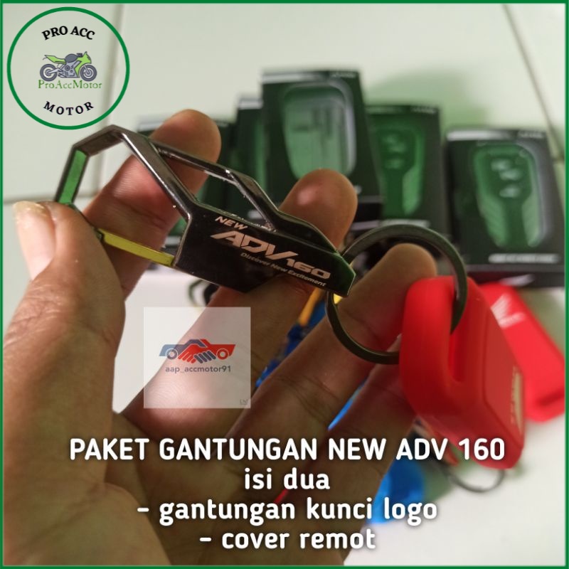 paket gantungan kunci logo dan cover remot NEW ADV 160 original honda