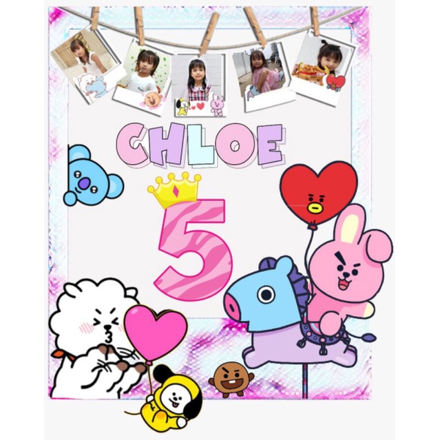 FREE KOTAK PENSIL BT21!!CUSTOM KAOS ANAK ULANG TAHUN BTS BT21/CUSTOM T-SHIRT BIRTHDAY FAMILY BT21