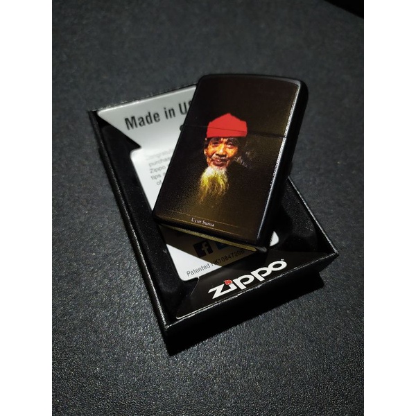 Zippo hitam mate custom print uv foto uyut