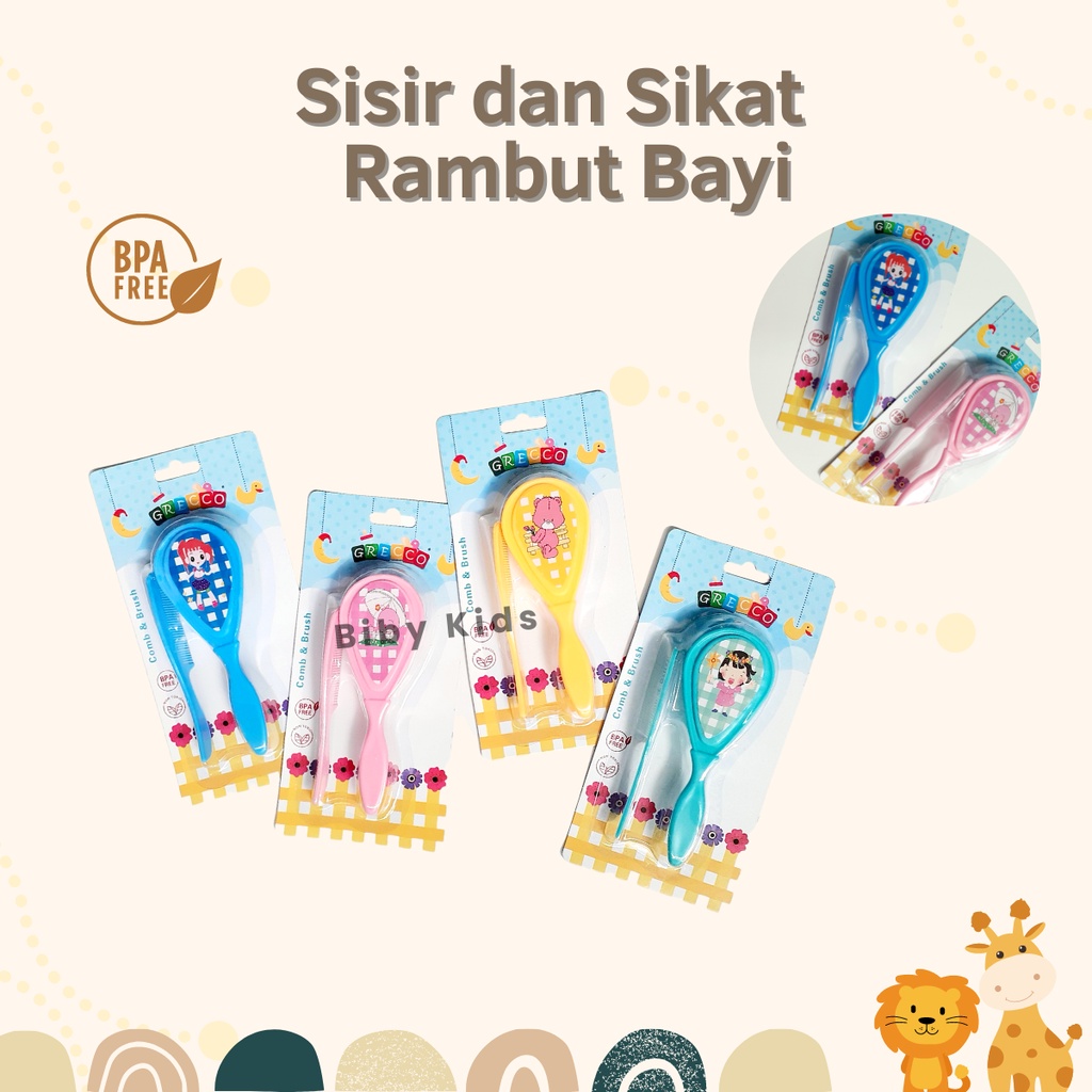 2 in 1 Sisir Bayi Baru Lahir Lembut Murah Set Perlengkapan Mandi Baby Perawatan Newborn Travelling