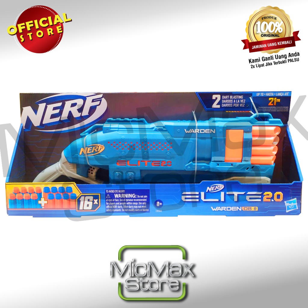 Yun Nerf Elite 2.0 Warden DB-8 DB8 Blaster Not Rough Cut