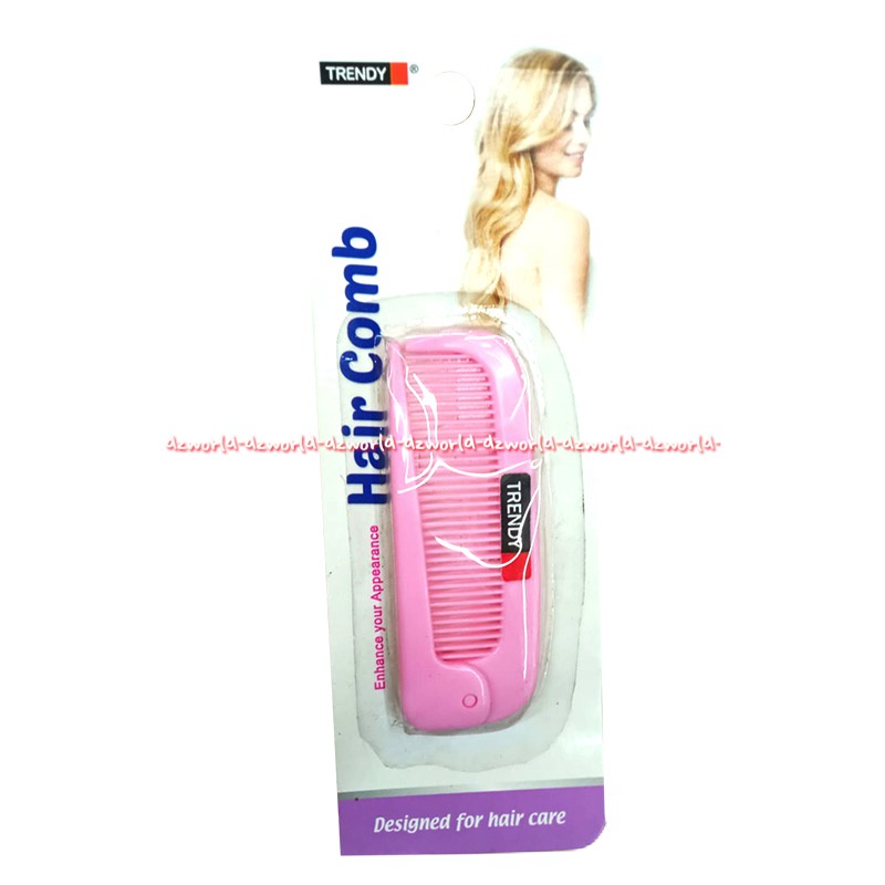 Trendy Hair Comb Sisir Lipat Biru Untuk Travelling Praktis Folding Comb Trendi Hairs Travel