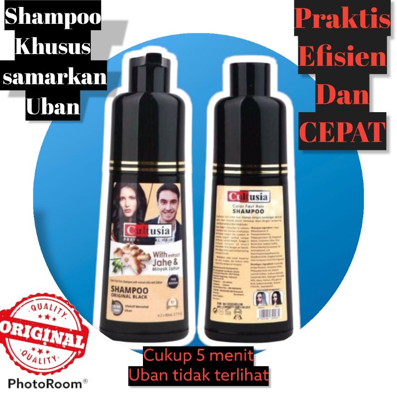SHAMPOO PENGHITAM UBAN DENGAN PRAKTIS CULTUSIA/ SHAMPOO ANTI UBAN/ SHAMPOO UBAN/ SHAMPOO PENGHITAM U