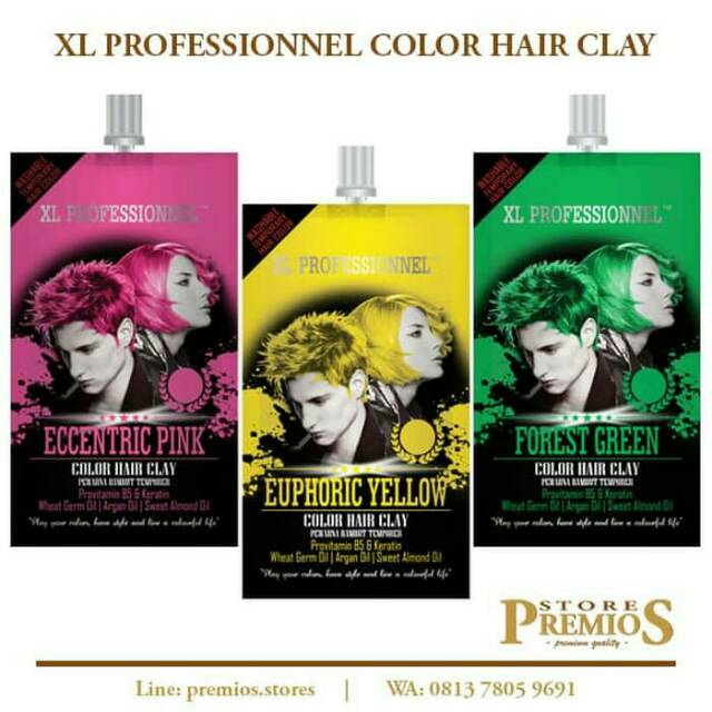 Xl Professionnel Color Hair Clay Temporary Hair Color Shopee Indonesia
