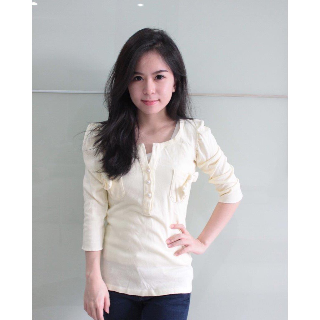 

top kuning baju pita kuning