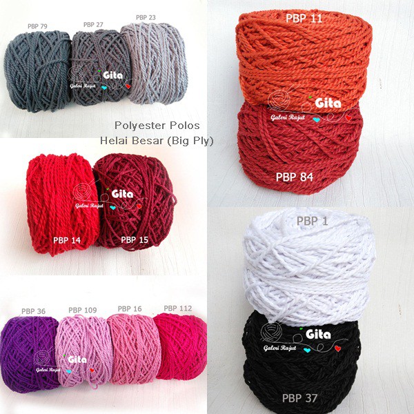 Benang Rajut Polyester BigPly Grosir