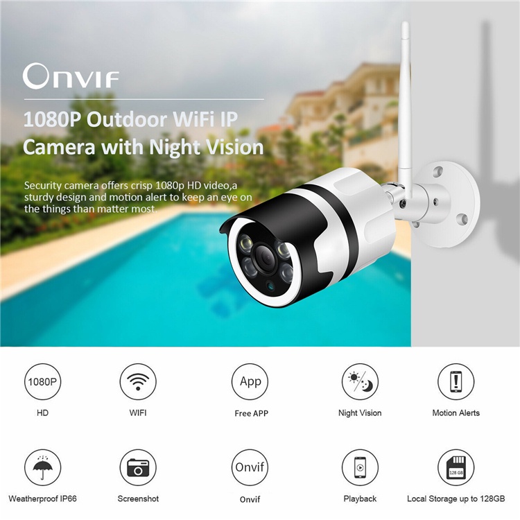 Kamera Cctv Wifi V380 Outdoor Full HD 8MP Wireless IP Camera Malam Berwarna