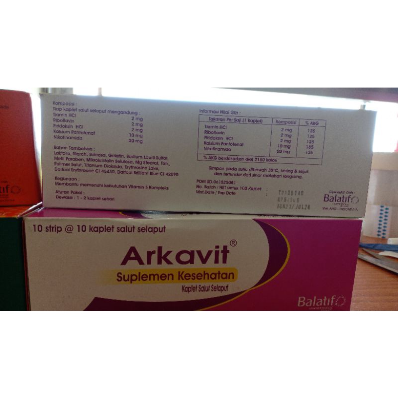 arkavit tablet/suplemen kesehatan