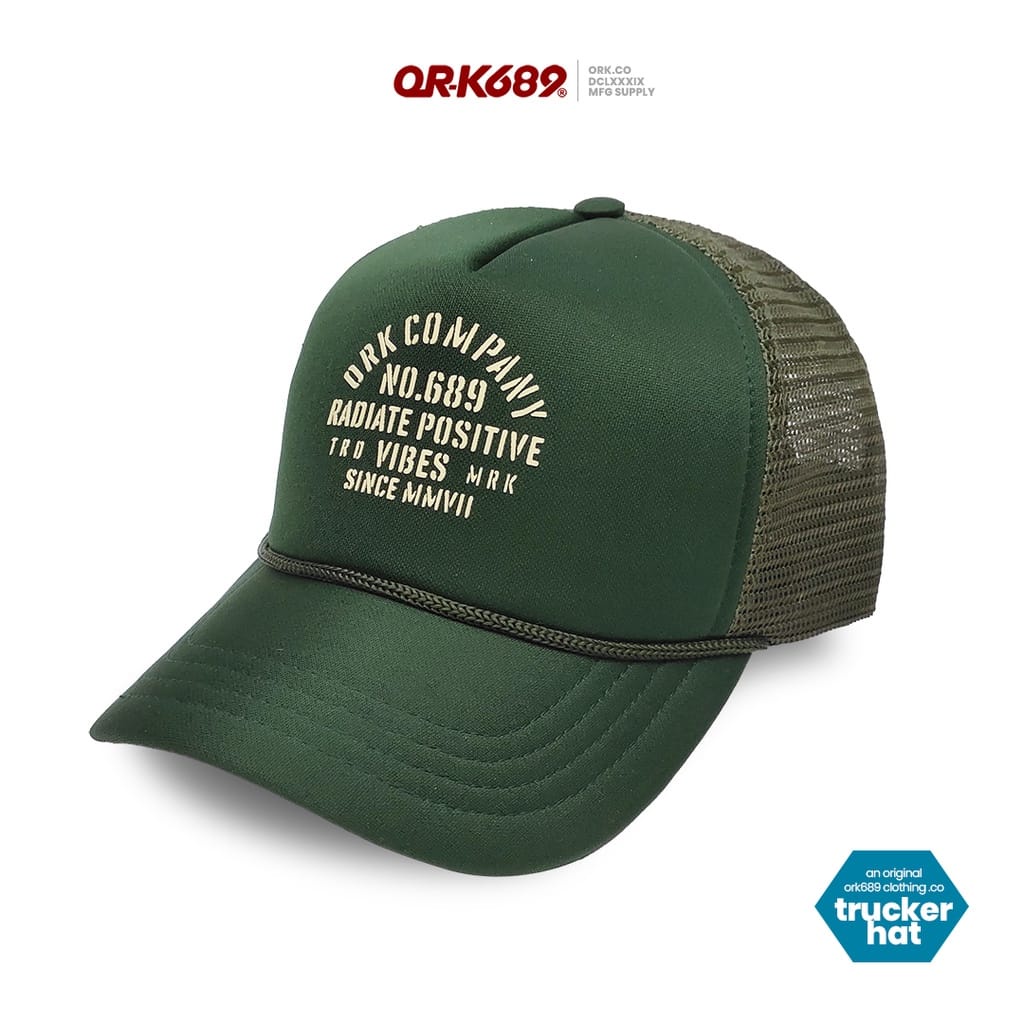 Topi Pria Distro Original Baseball Topi Jaring Trucker ORK689 No689 Green