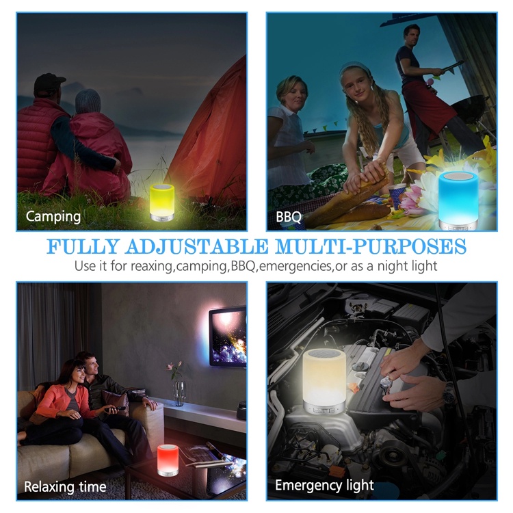 Speaker Bluetooh Lampu Tidur Led CL-671 CL671 Touch RGB Speaker Lampu LED Smart Touch Lamp Speaker Lampu Tidur 8mode LED