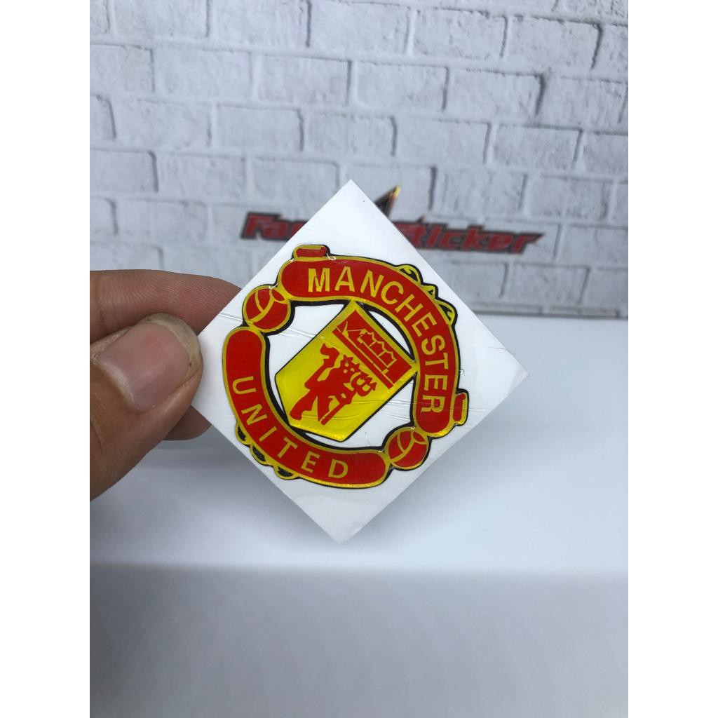 Stiker manchester united sticker mu mini timbul