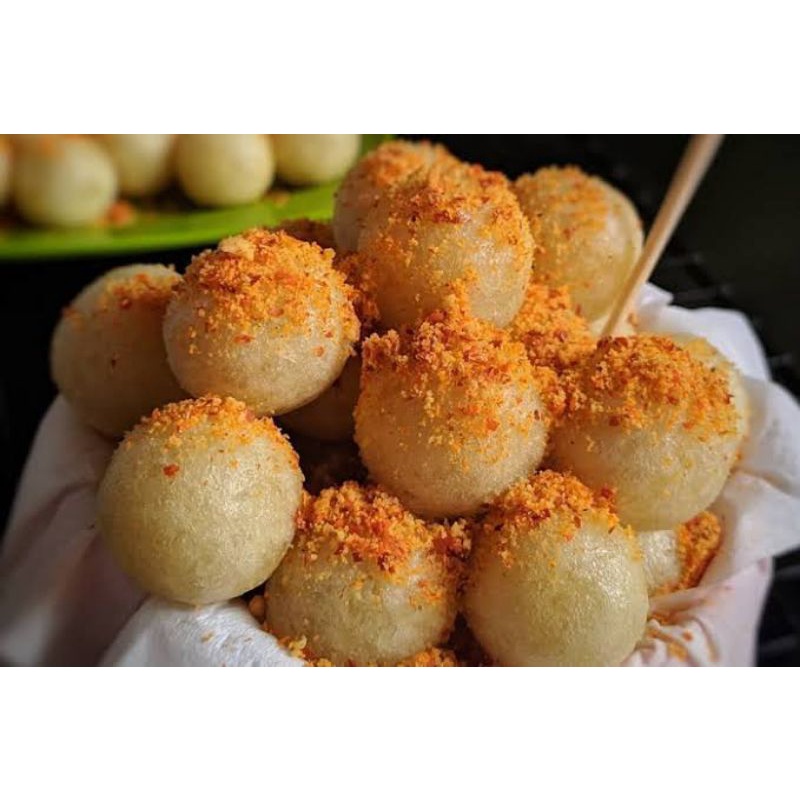 

Frozen Cimol Kentang 100pcs / Cimol Kentang 50pcs/ Cimol Kentang / Cimol Gemoy Free Bumbu Tabur