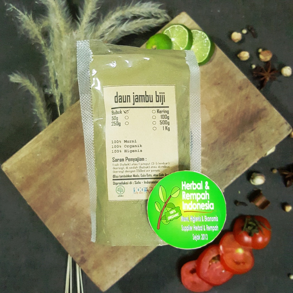 

Daun Jambu Biji Bubuk - 100 GR / REMPAH / JSR / 100% MURNI