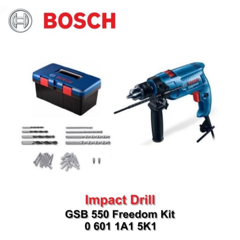 Bor Bosch GSB 550 Gratis Kit set