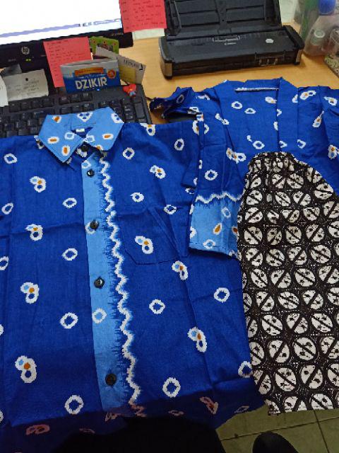 Kemeja Batik Anak Jumputan/kemeja Batik Anak Lengan Pendek/batik Anak Modern Termurah Di Pekalongan.