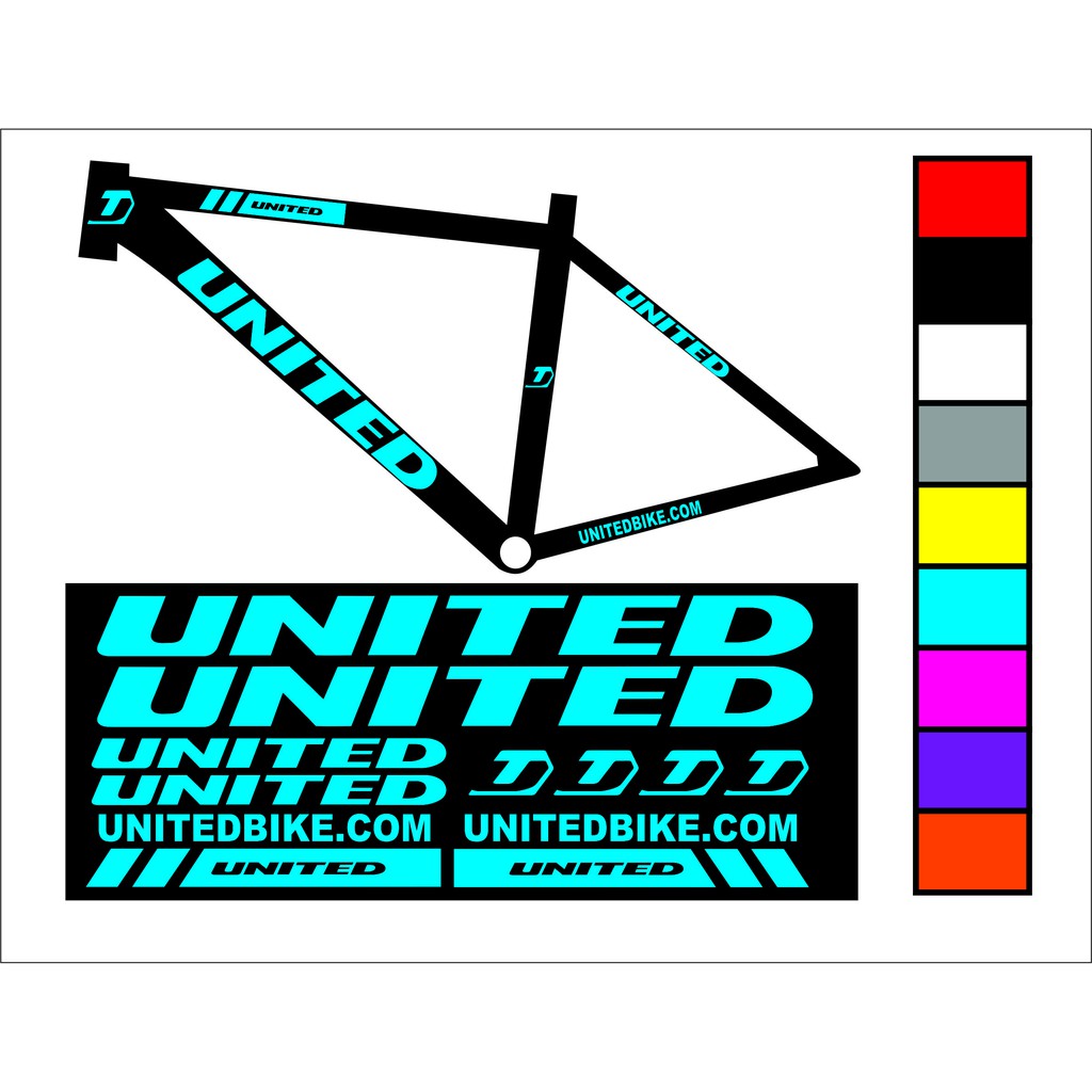 stiker sticker UNITED sepeda | Shopee Indonesia