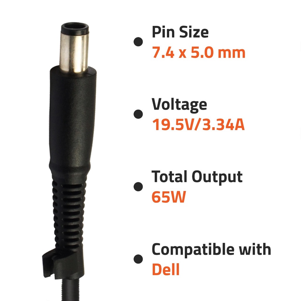 Adaptor Laptop Dell Inspiron 14 3421 14R 5421 Vostro 2421 Dell Vostro 2510 3300 3350 3400 Compatible for Dell HA65NS5-00 LA65NM130 HA65NM130 09RN2C 06TM1C PA-12 A065R039L