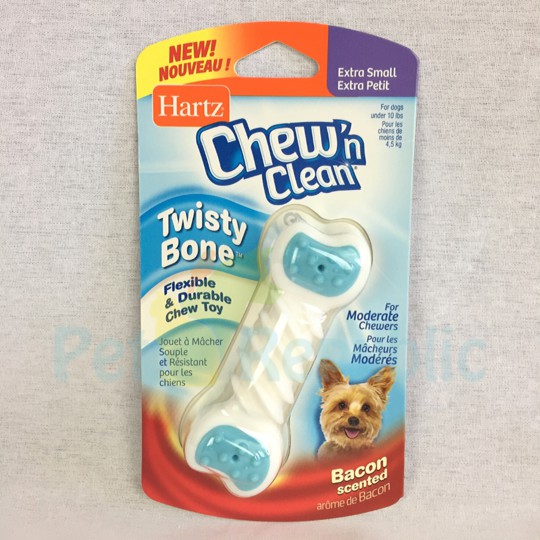 

HARTZ Mainan Anjing Chew and Clean Twisty Bone XSmall