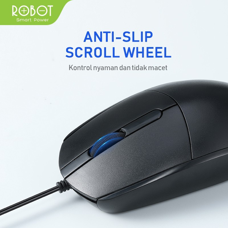 Robot M120 Mouse Laptop - PC Office Wired Optical