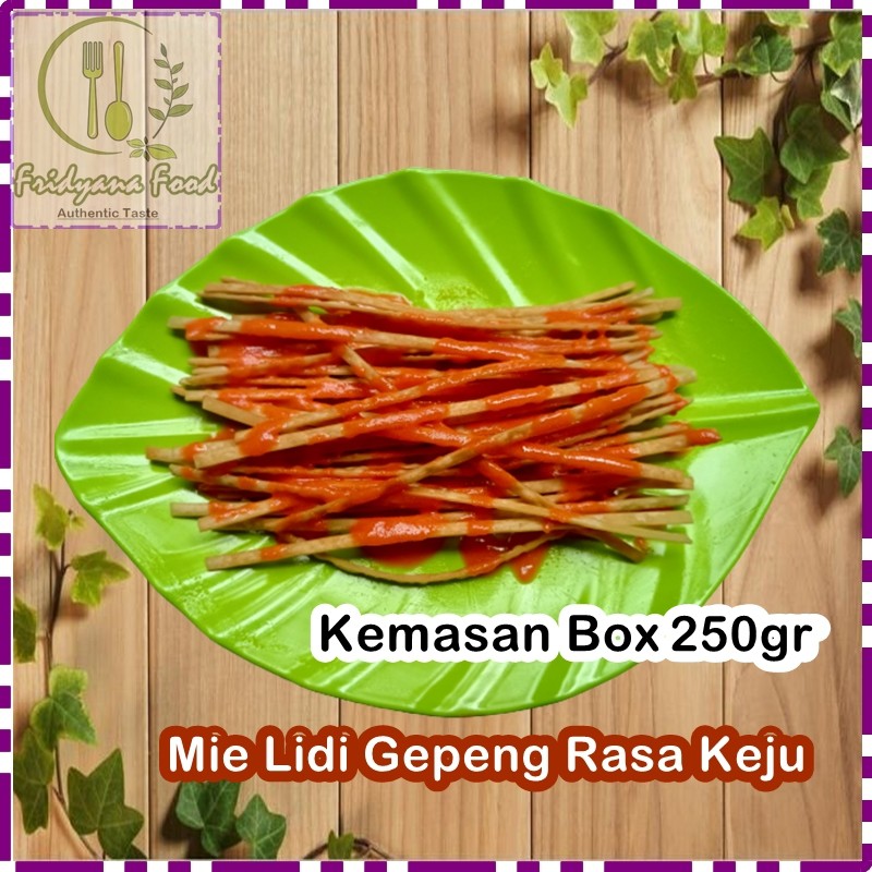 

250GR MIE LIDI GEPENG KEJU/MI LIDI GEPENG/MIELIDI MILIDI/MI LIDI/MIE BITING/MI BITING RASA KEJU