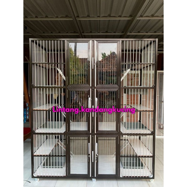 Kandang Kucing Aluminium Minimalis 3 Tingkat