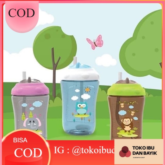 BABY SAFE Cup With Weighted Straw 300ml FS405 (Botol Minum Sedotan Anak Bayi Dengan Pemberat)