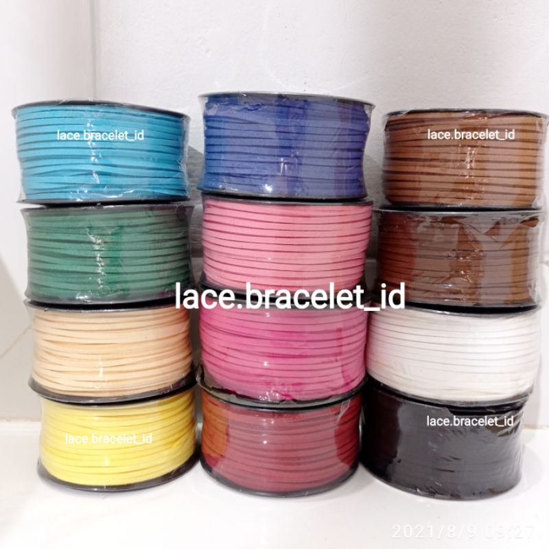 

tali SUEDE tali gelang tali kalung tali 1 ROLL aksesoris kerajinana tangan anyaman