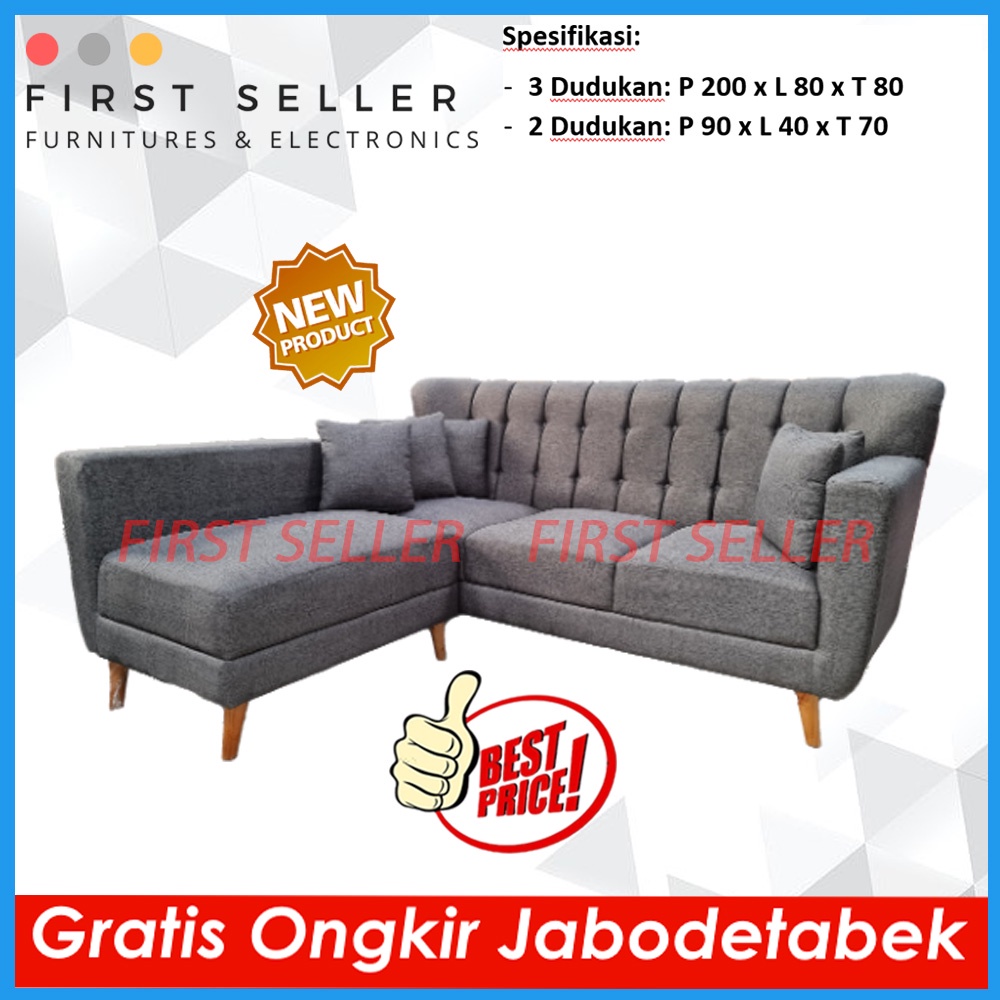 [FREE ONGKIR] SOFA L PUTUS / SOFA L PUTUS MINIMALIS PRESTIGE EMPUK NYAMAN