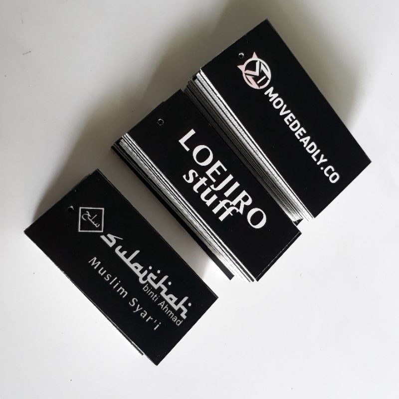 

hantag mini handtag hangtag hentek nametag label baju (2,5x5) Toko_Arsha
