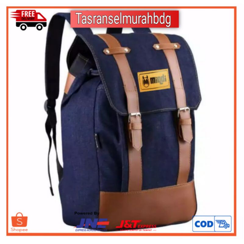 Tas Pria Tas Distro Tas Ransel Jeans Tas Miqdi Tas Unisex