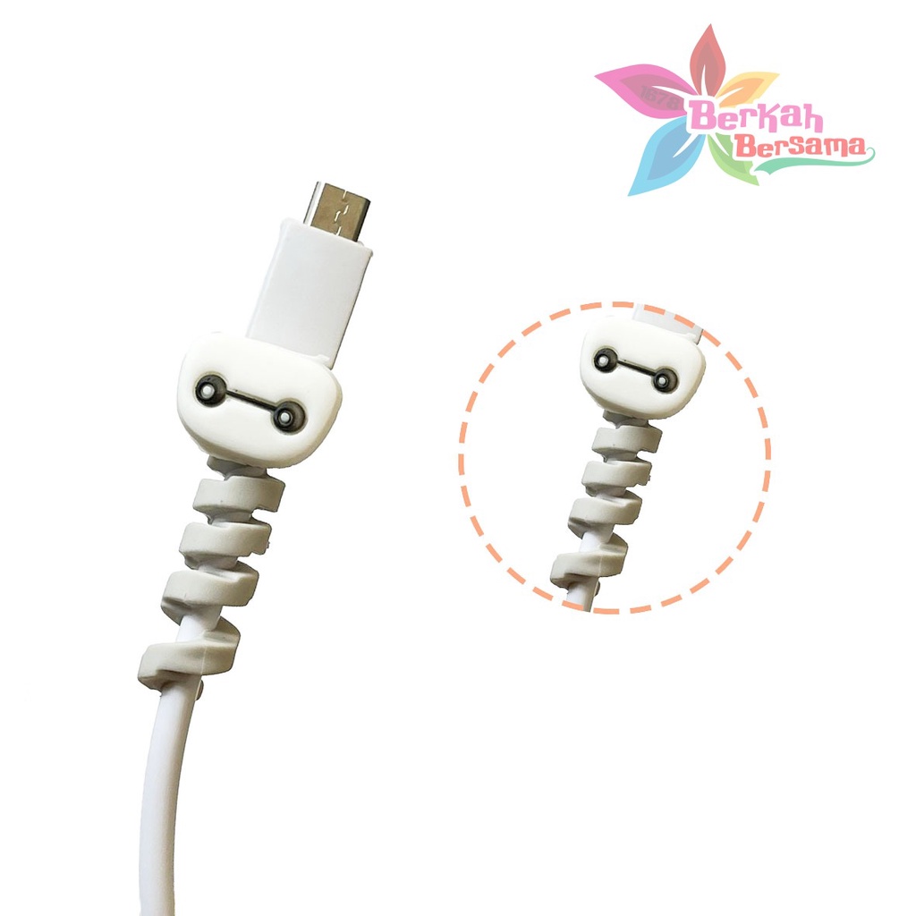 Cable Saver TWIST Cable Protector SPIRAL Pelindung Ujung Kabel karakter android iphone BB6638