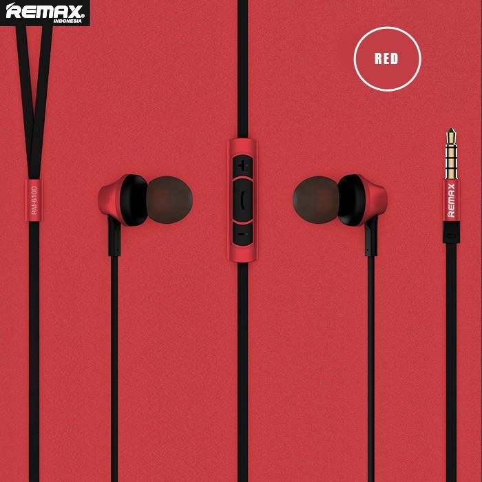 REMAX Earphone RM-610D (New Package) Headset With Mic Volume Control