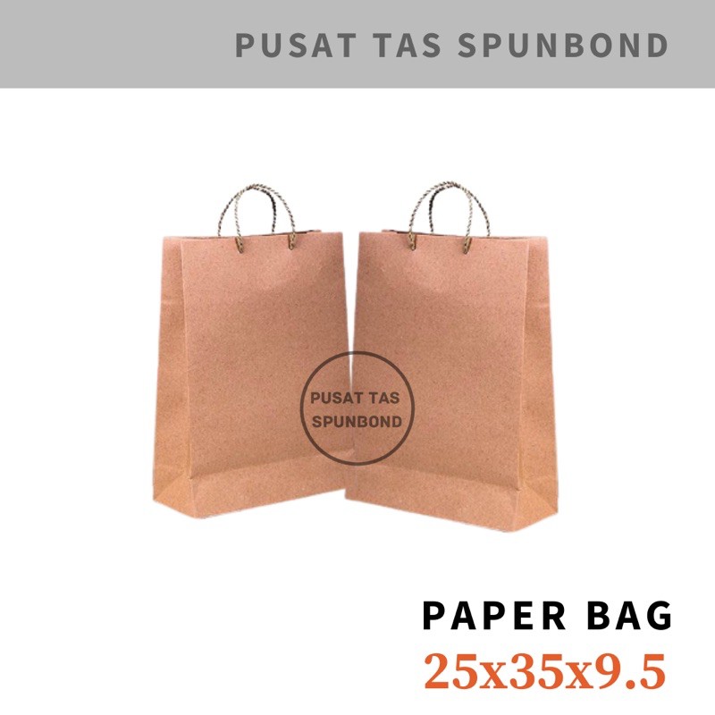 

Paper Bag 25x35x9.5 / Paper Bag Coklat / Paper Bag Kraft