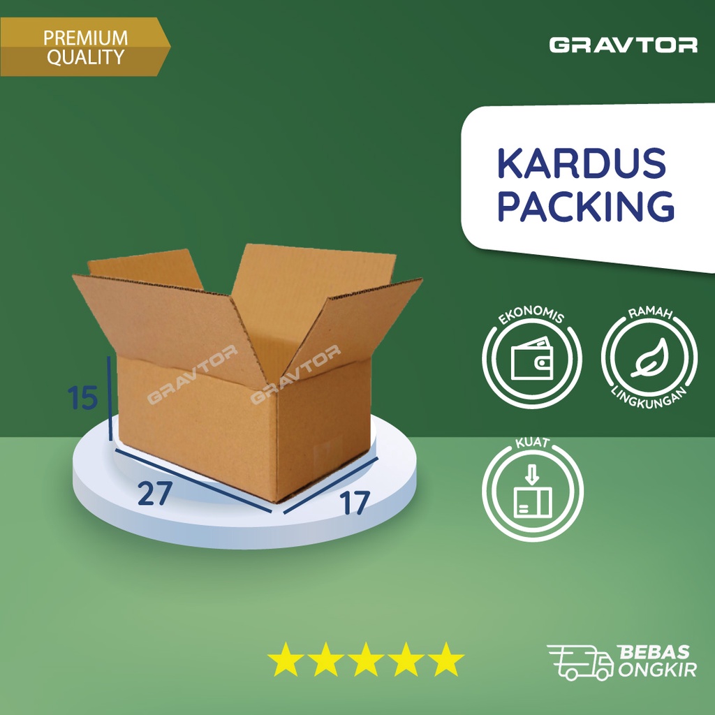 

Box | Dus | Kotak | Kardus Baru Polos 27x17x15 cm