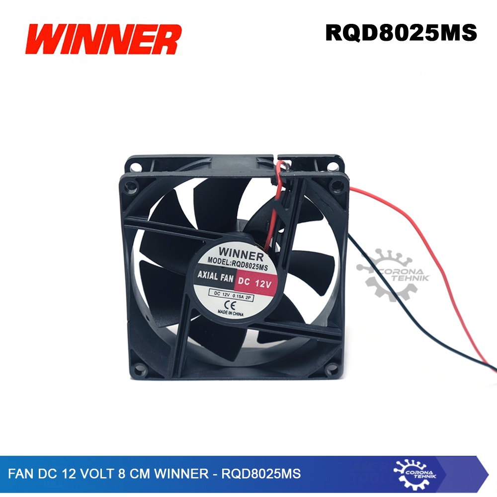 Winner - RQD8025MS - Fan DC 12 Volt 8 cm