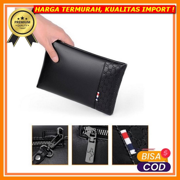 [Promo Bda79] Moral Flat-Handbag Tas Tangan-Waterproof-Anti Air-Hitam Ready Stock Dompet Tangan Pria